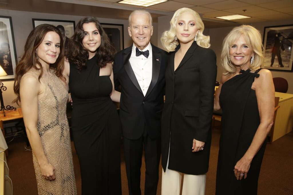 Lady Gaga’s Dad Rails Against NYC Migrant Influx After She Urged Fans To Vote Blue Lady Gaga with the Biden family